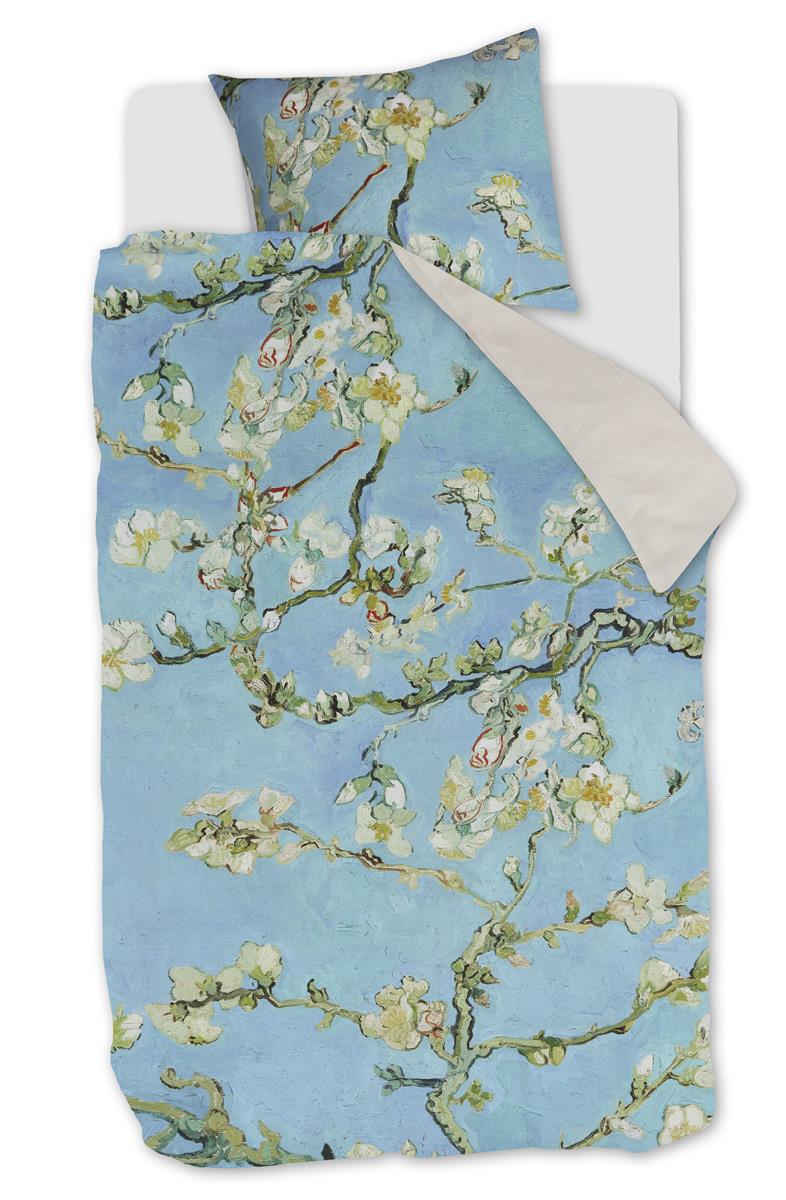 Beddinghouse x Van Gogh Museum Almond Blossom dekbedovertrek - Eenpersoons - 140x200/220 cm - Blauw