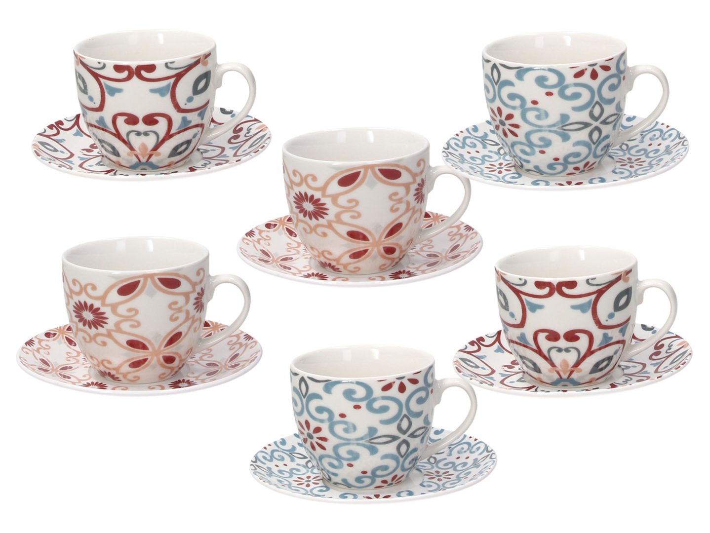 Komplet kawowy Tognana Iris Ribeira New Bone China 12 el. 200 ml