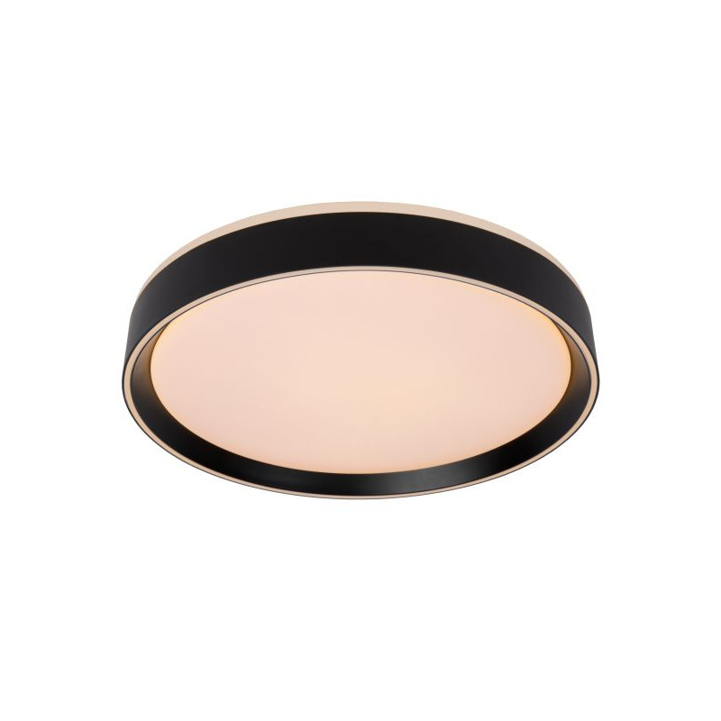 Plafonnier LED Nuria noir dimmable Ø 40 cm 24 W LUCIDE