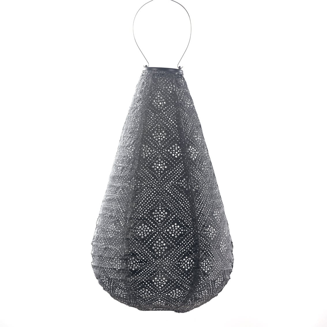 Lumiz solar lampion - topaze drop - 28 cm - donkergrijs