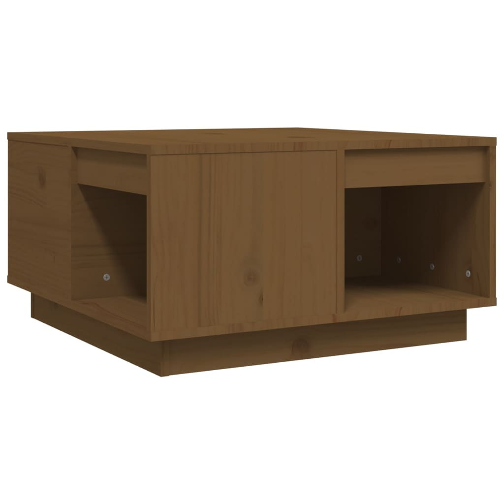 Stolik Kawowy Ława Stół Brązowy Drewniany 60x61x32.5 Do Salonu Do Pokoju