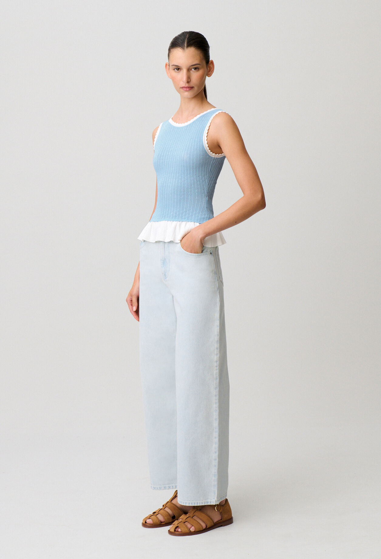 Top maille col rond