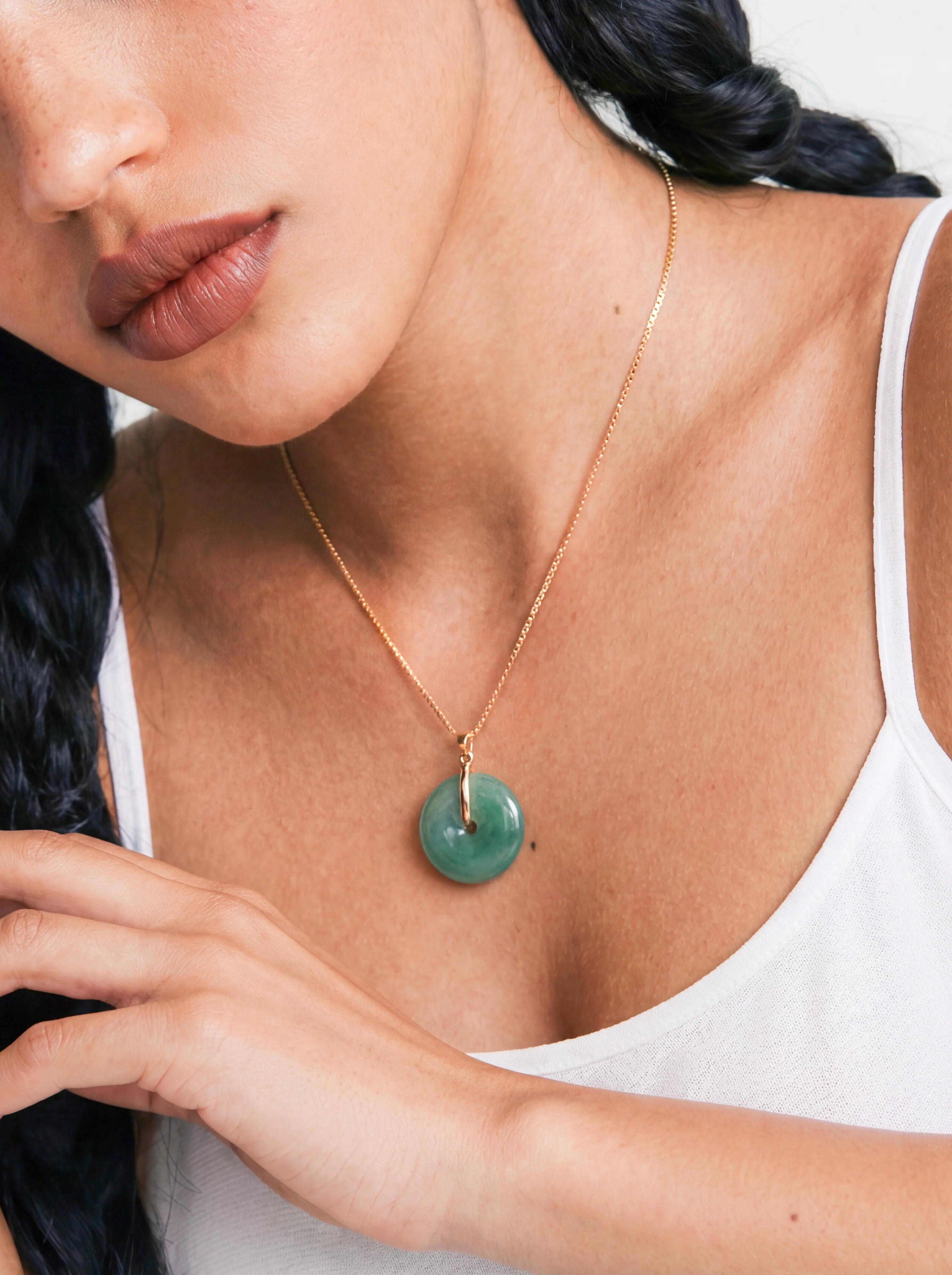 Oro — Jade Stone Pendant Necklace