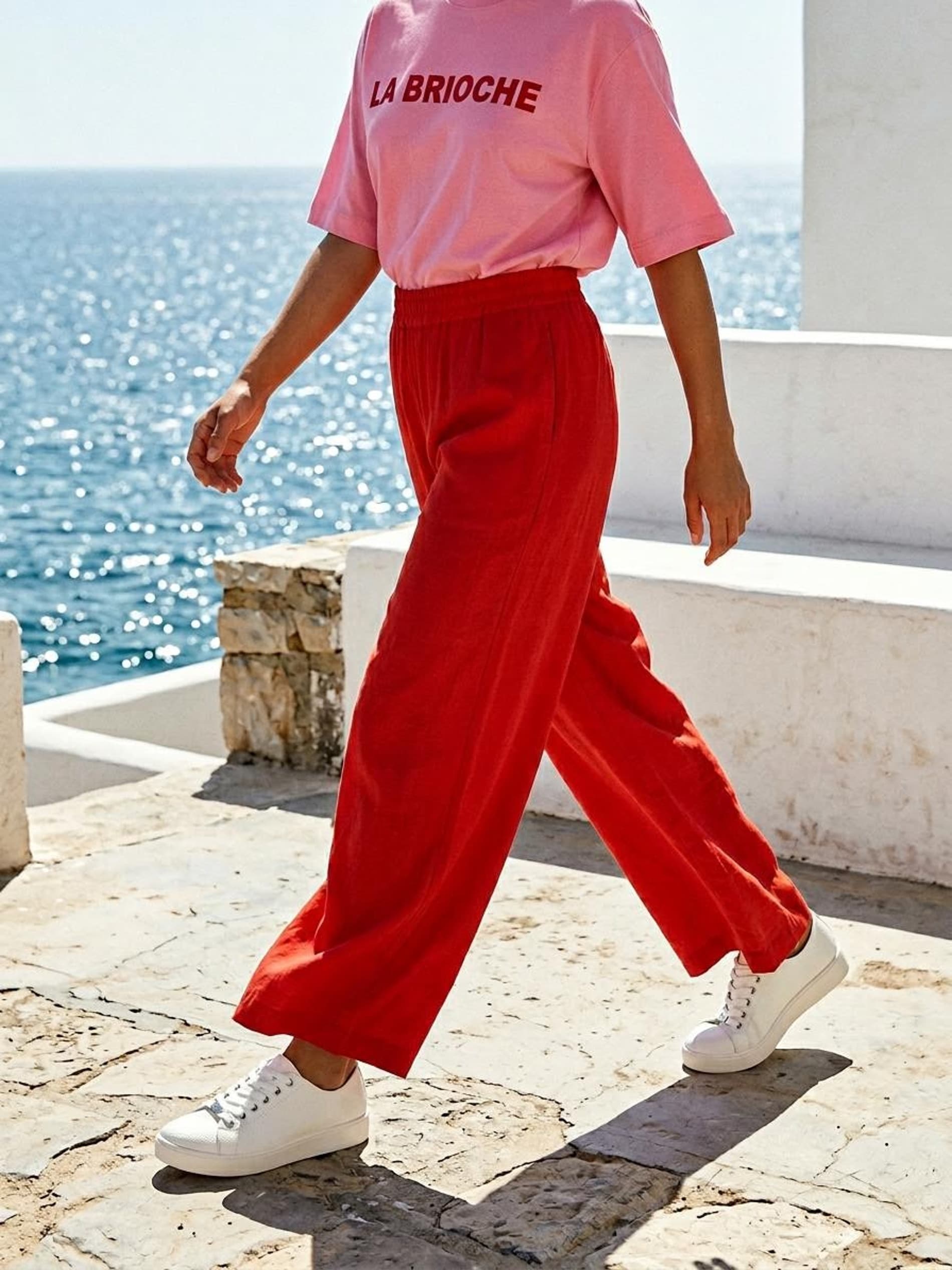 Spodnie wide leg z modalem