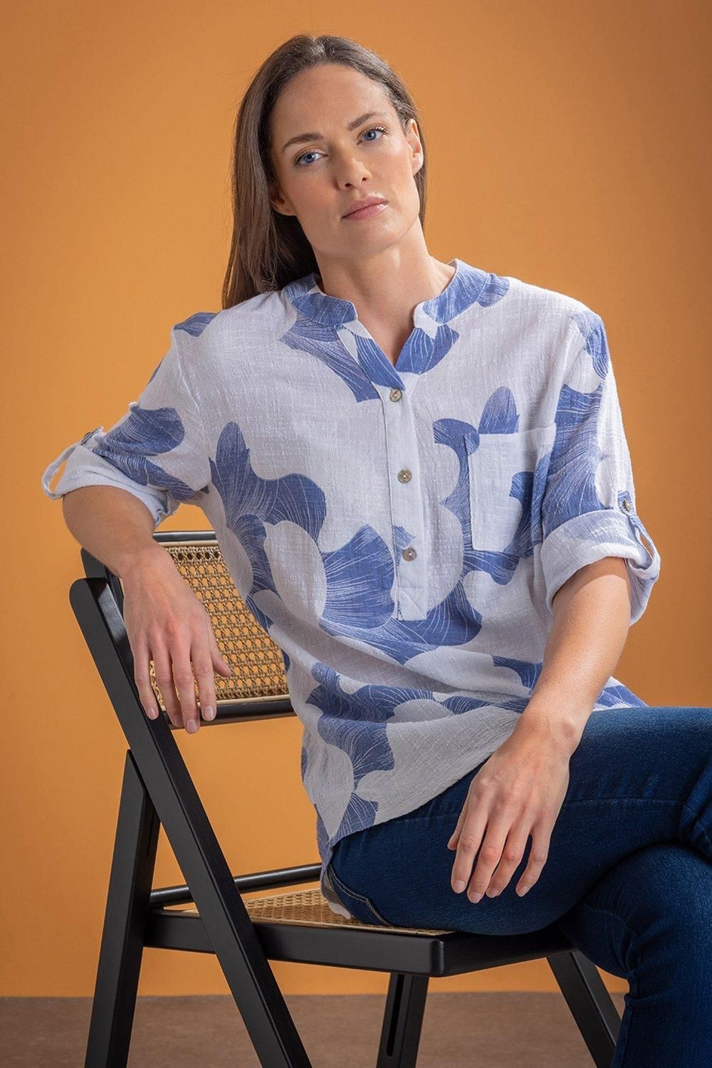Klass. Printed Cotton Top