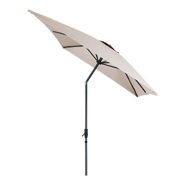Parasol centré inclinable rectangulaire ouverture manivelle toile moon beam GoodHome Kasane