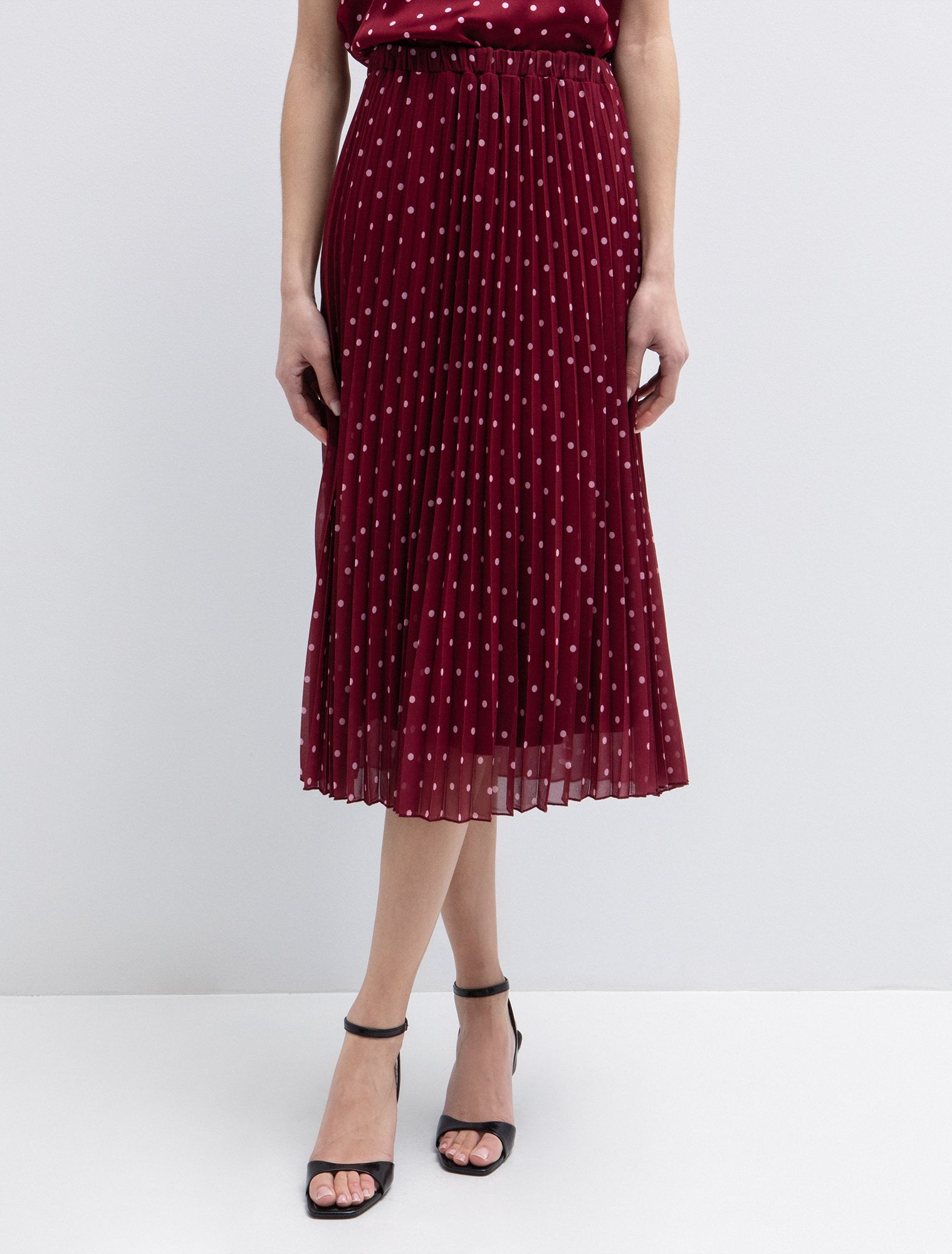 Πλισέ φούστα πουά