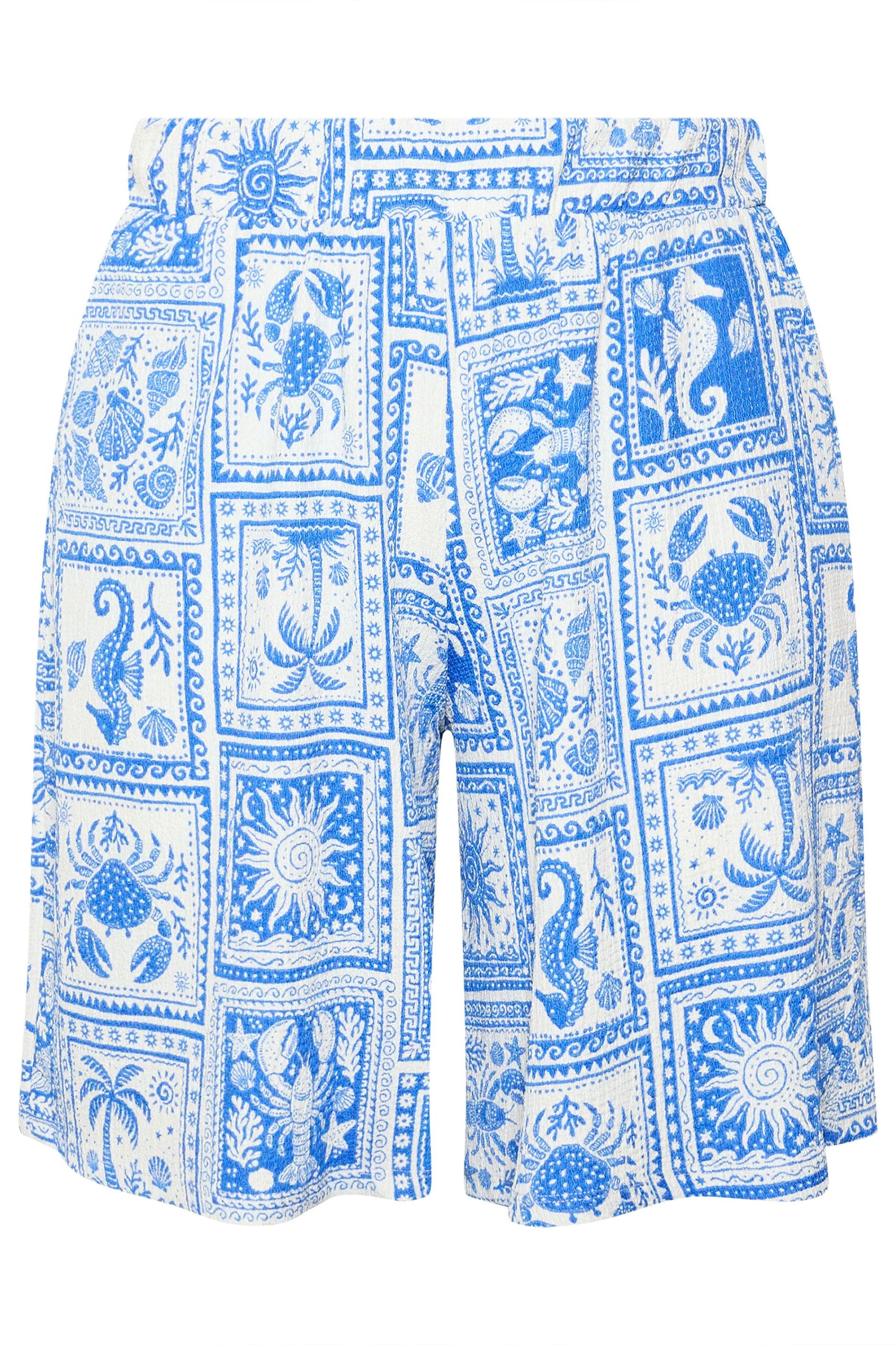 Yours Shell Print Textured Shorts