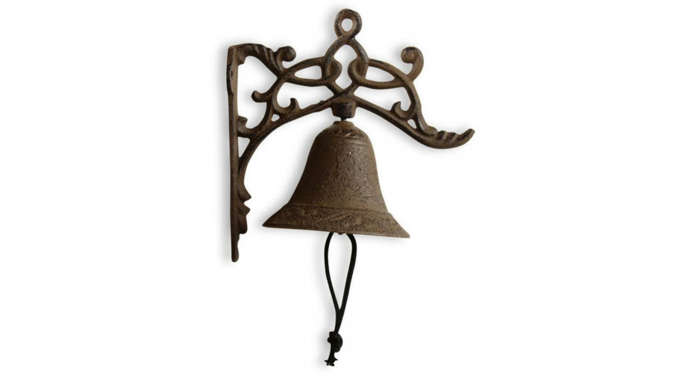 - Cloche Fonte Marron 17x10.5x17.5cm