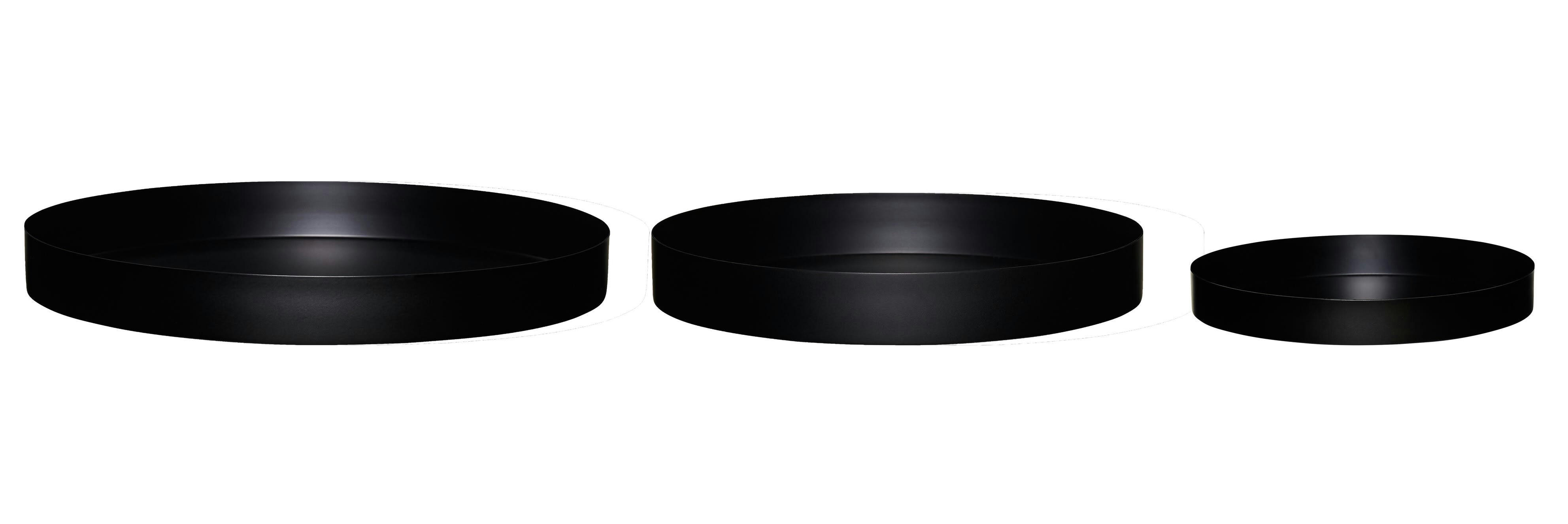 EMBRACE - Soucoupe en fer noir (set de 3)