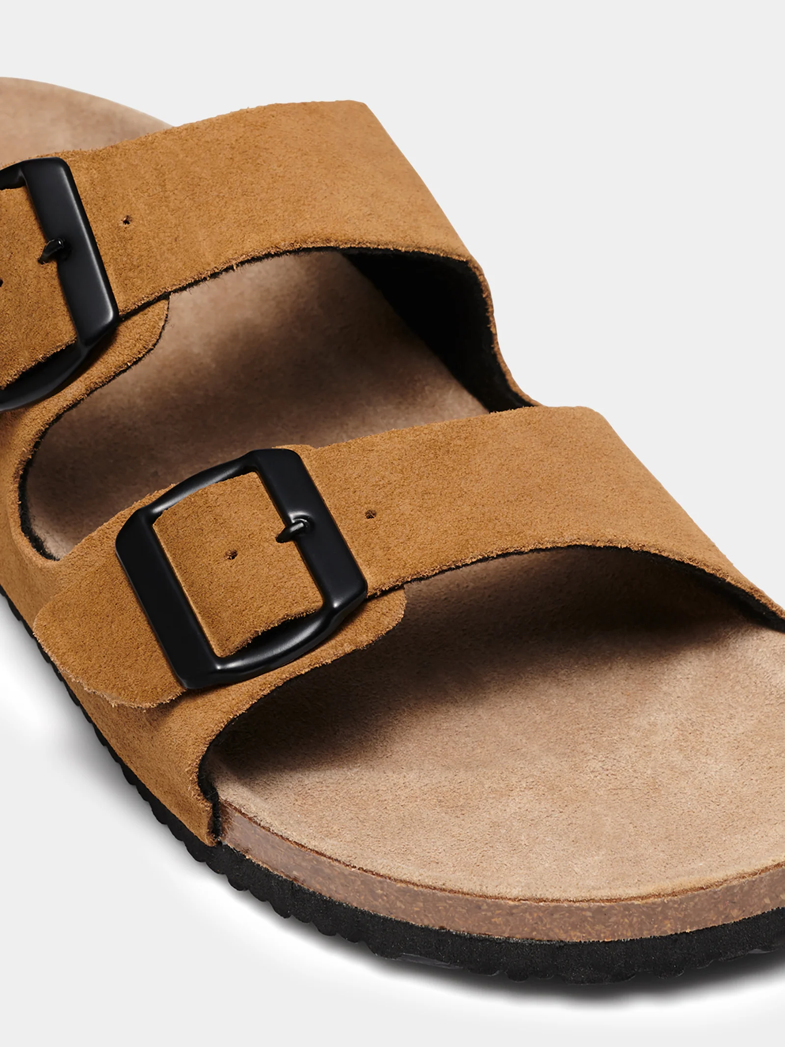 Mens Ridley Leather Double Buckle Sandals