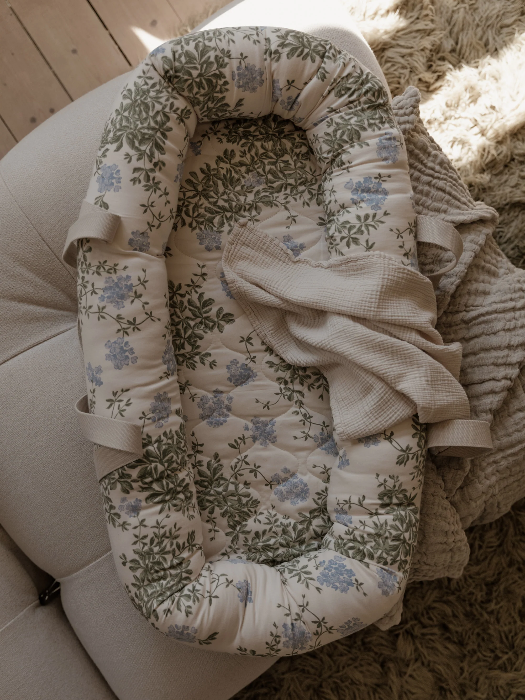 Babynest Plumbago aus Baumwolle