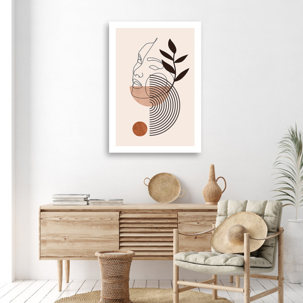 Feeby Obraz na płótnie, Twarz kobiety boho 40x60