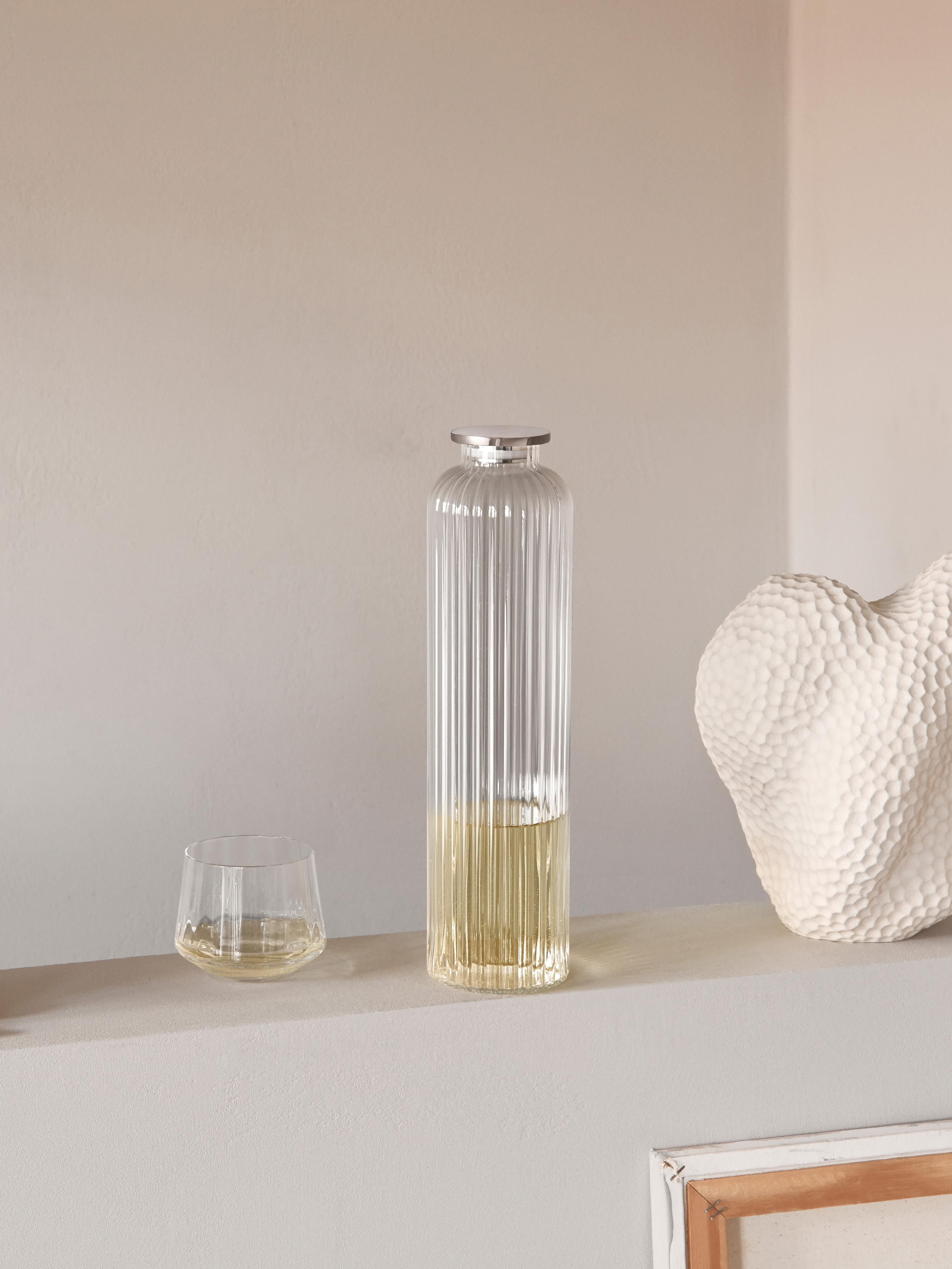 Kristall-Karaffe Bernadotte mit Rillenstruktur, 1.1 L