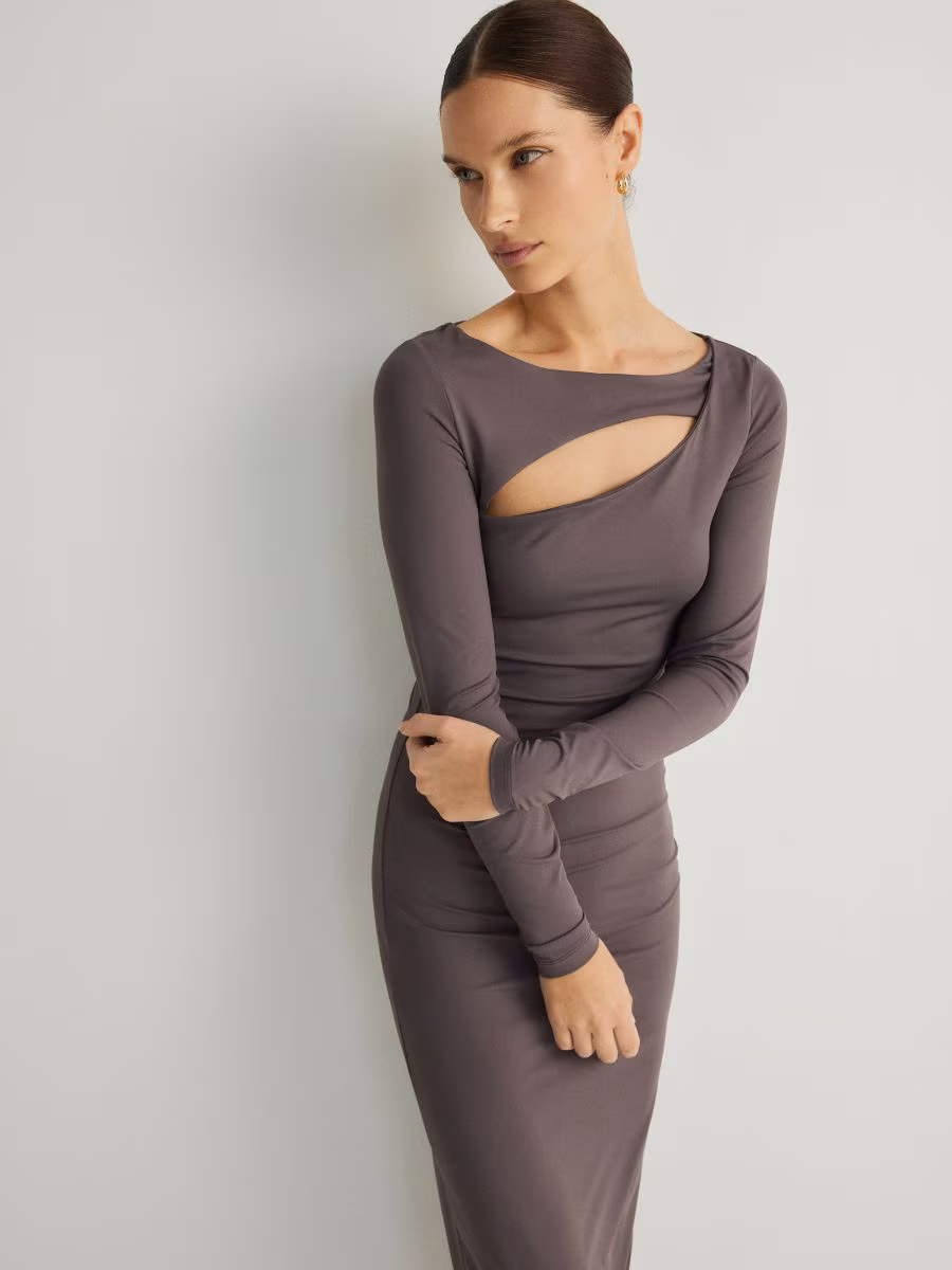Dress With Decorative Neckline
