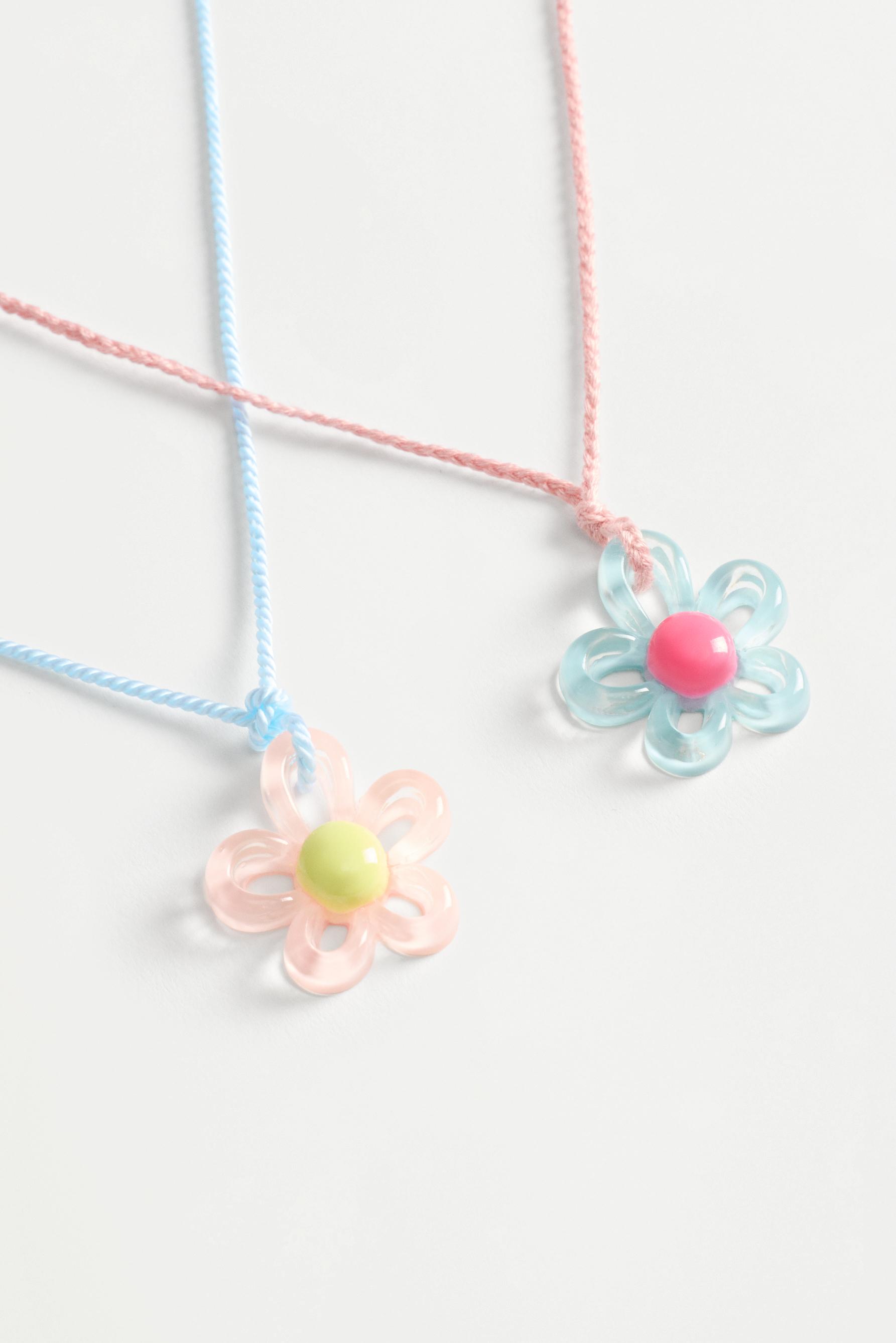 Collares colgante flor (Pack 2)