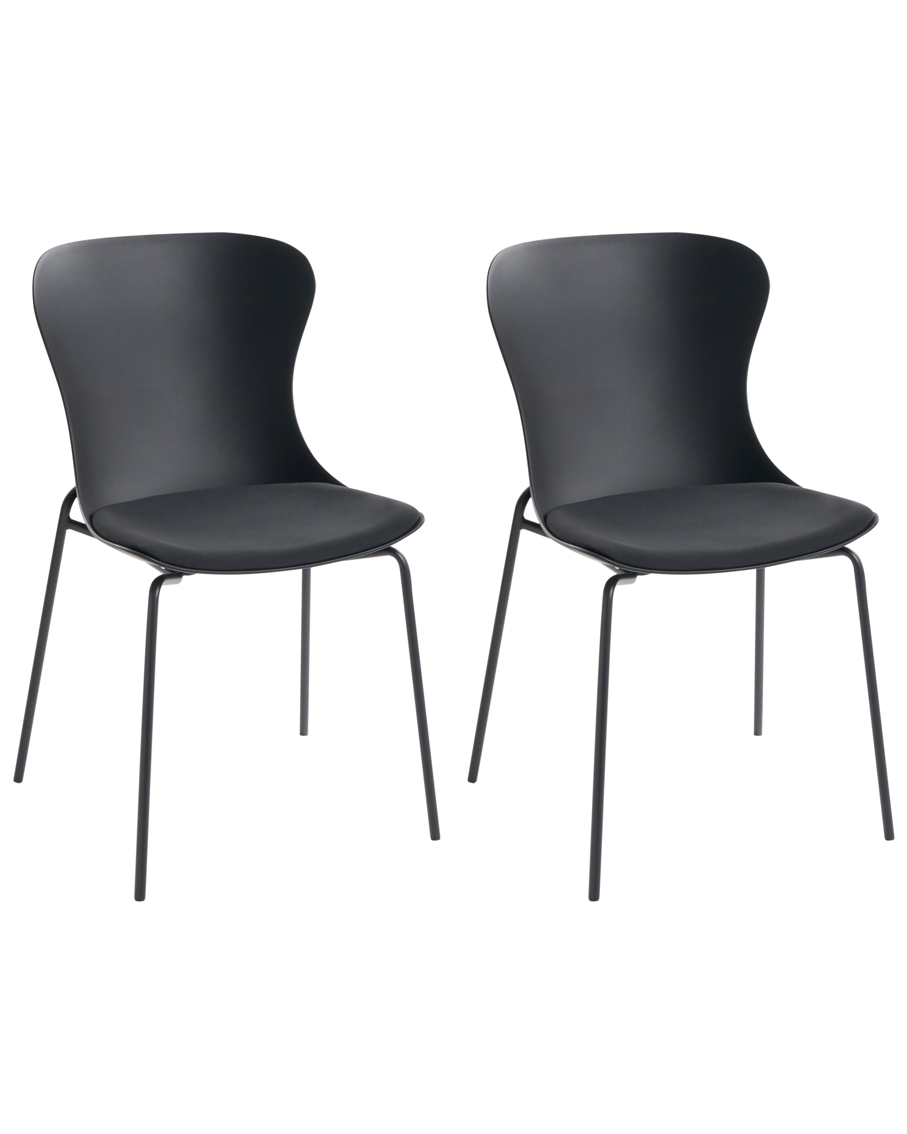 Set of 2 Dining Chairs PITSBURG Black