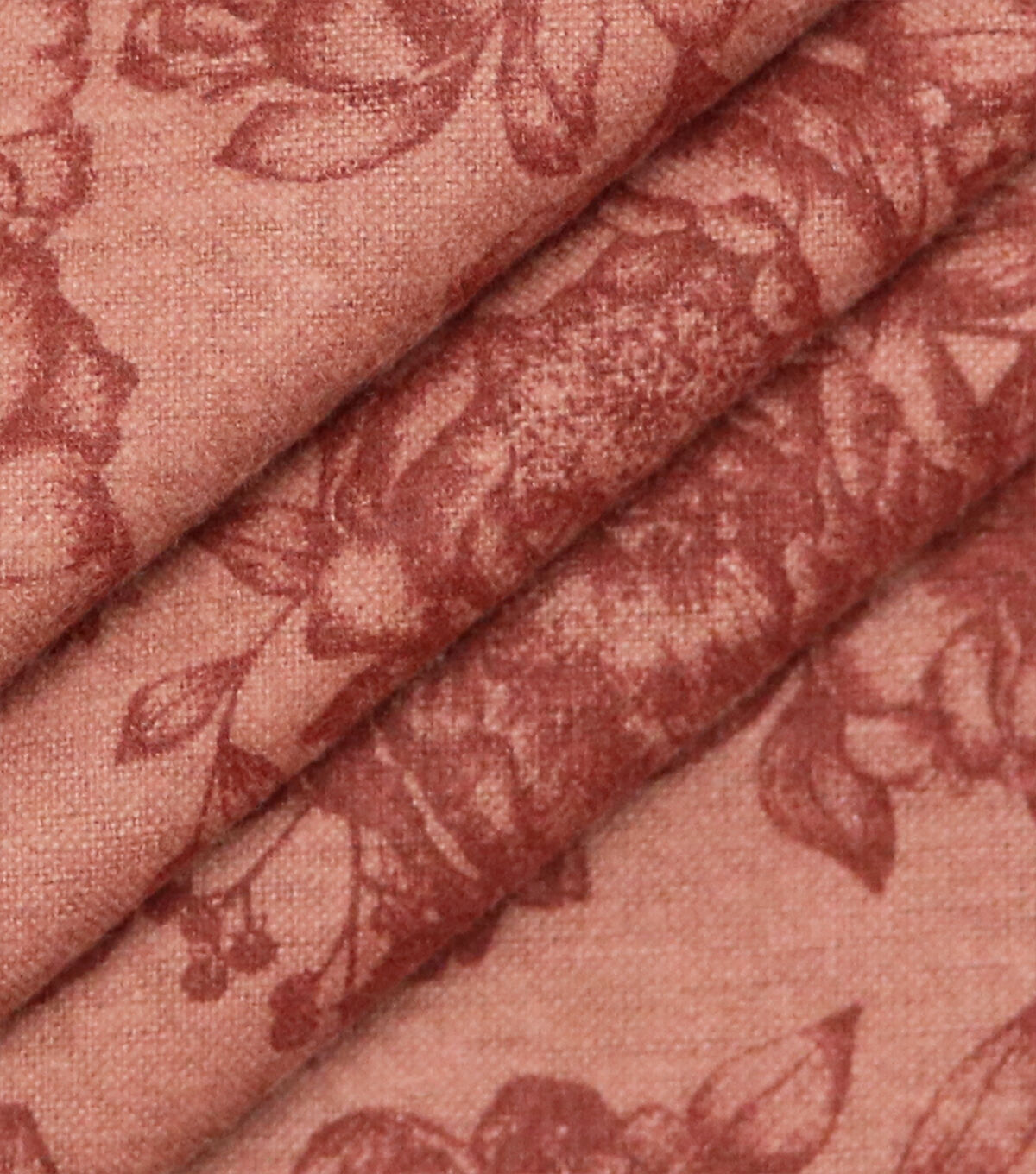 Large Tonal Floral Red 108 Wide Flannel Fabric