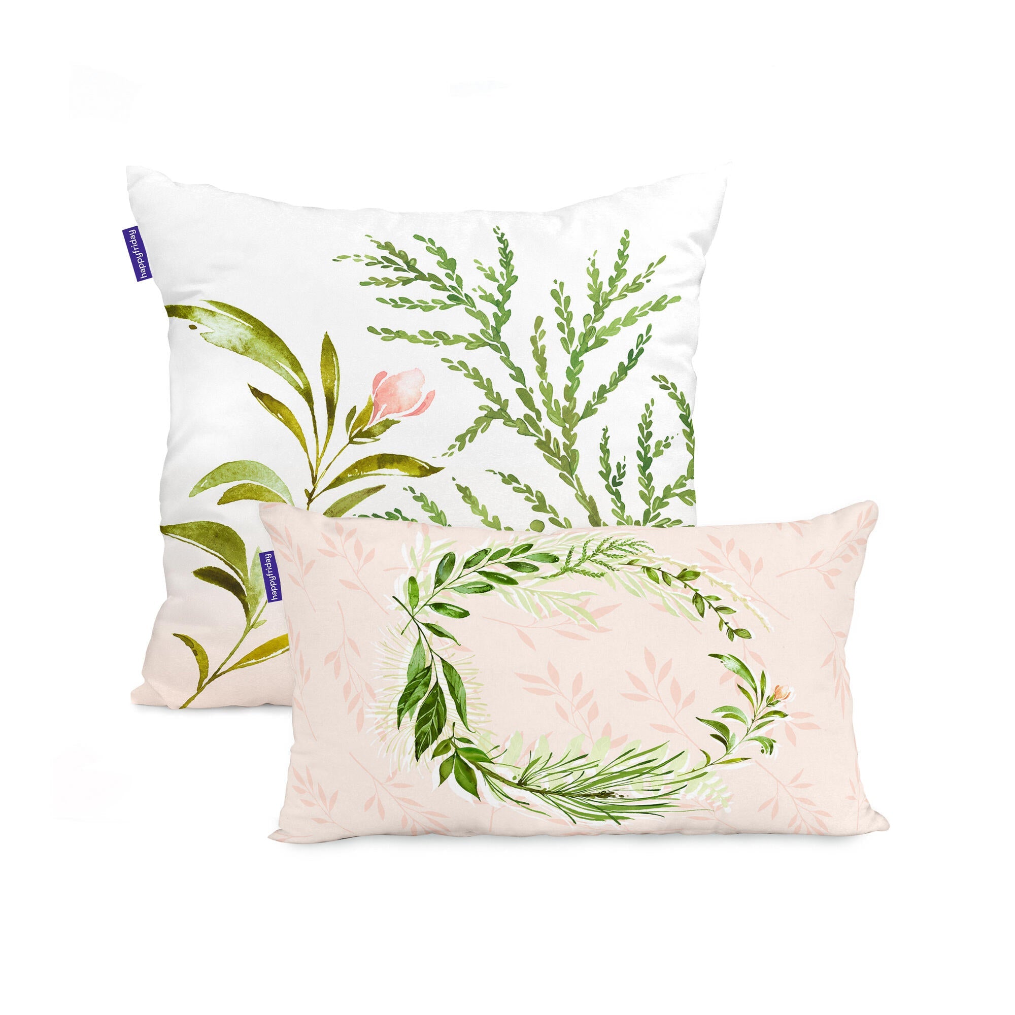 Happy Friday Set van 2 kussenhoezen Herbal