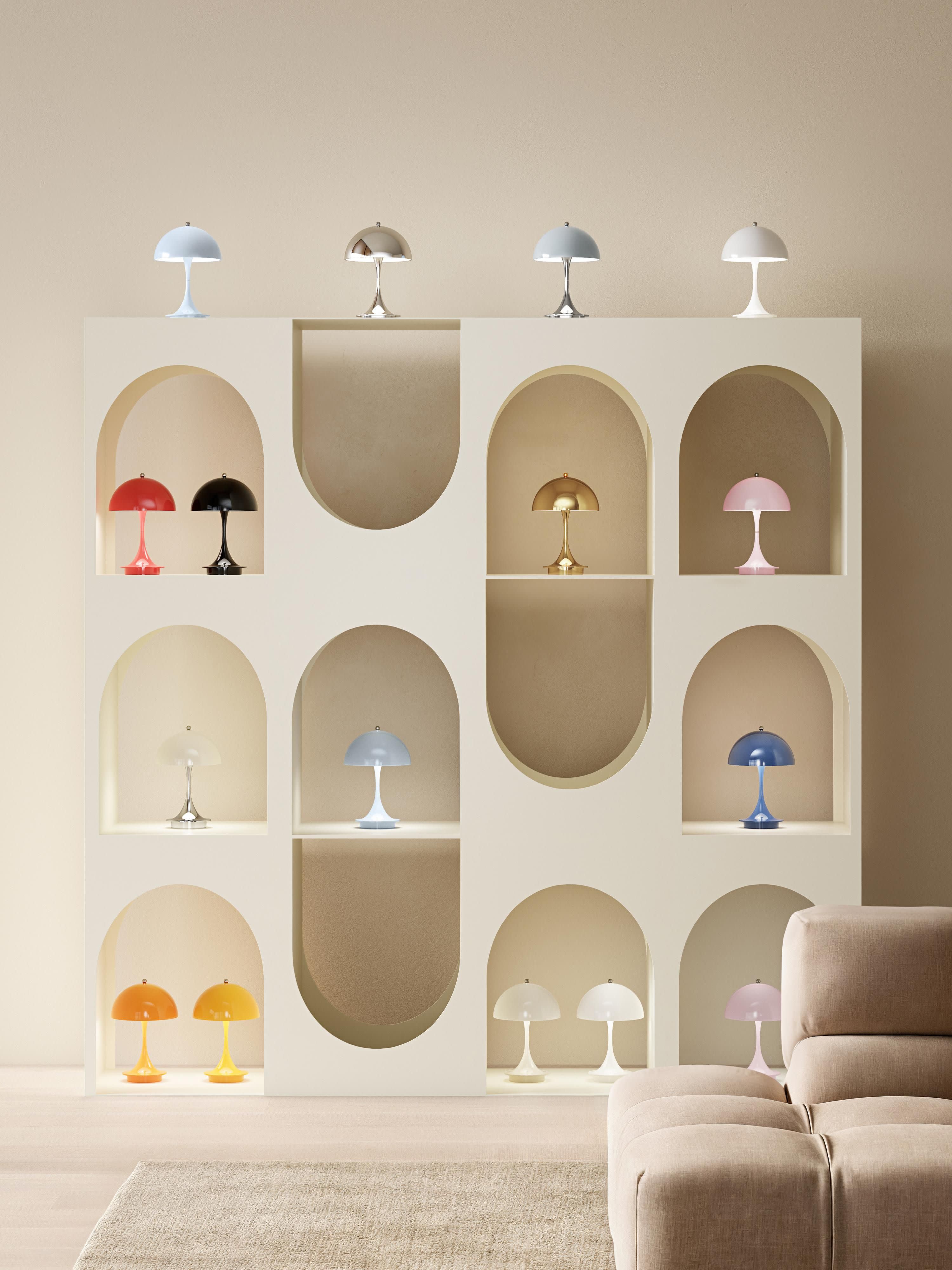 Mobile dimmbare LED-Tischlampe Panthella 160, Design Verner Panton