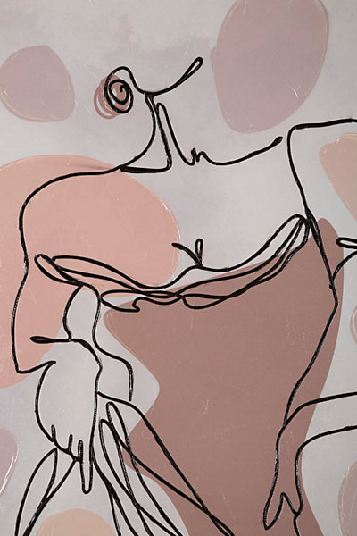 Impression sur toile femme multicolore cm 80x2,8x80