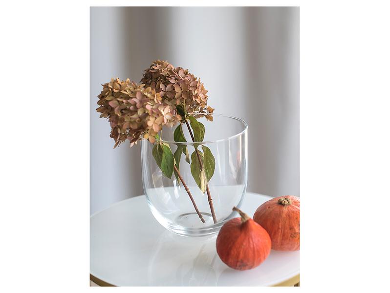 Wazon szklany Kar 19 cm transparentny