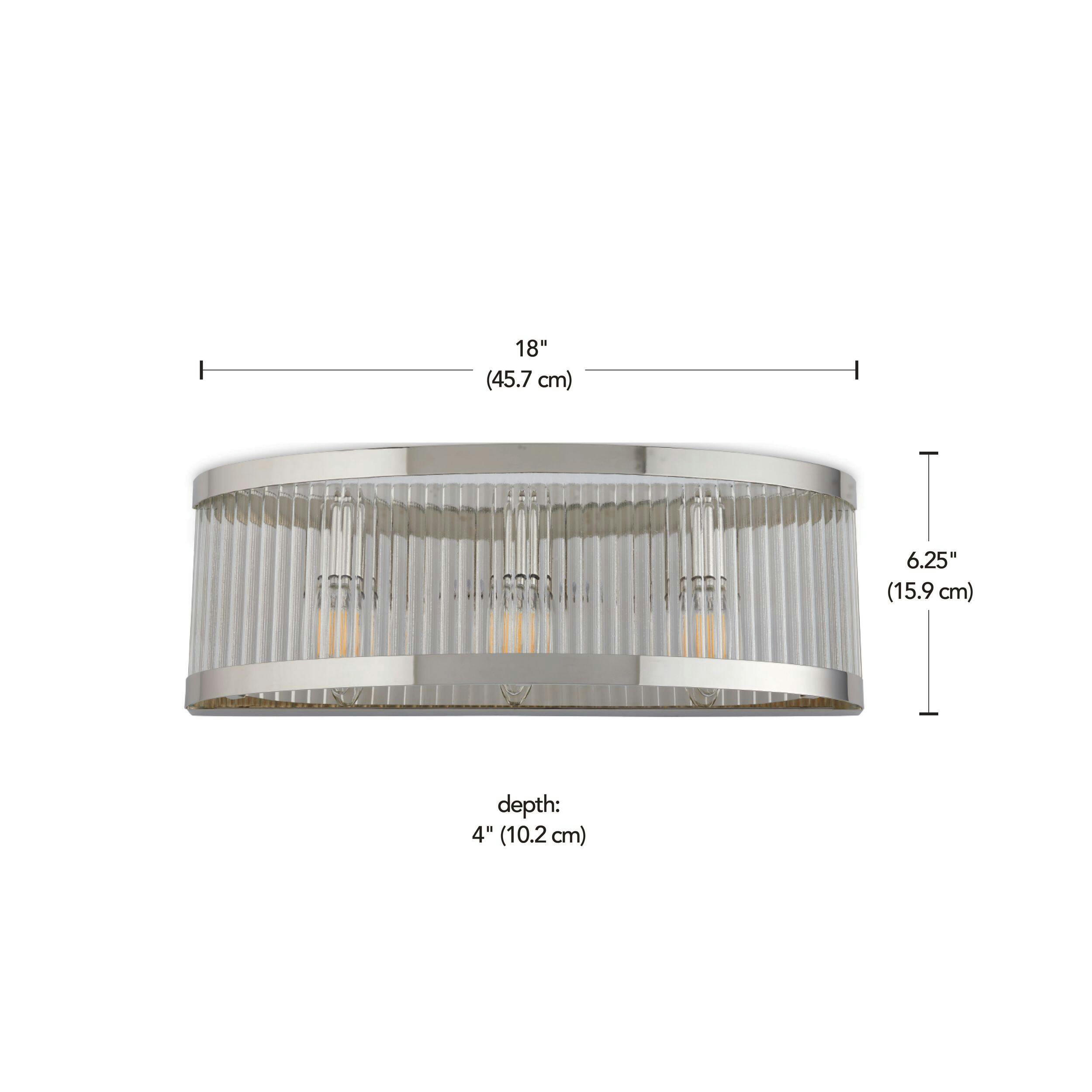 CANVAS Hilliard 3-Light Vanity Light, Polished Nickel