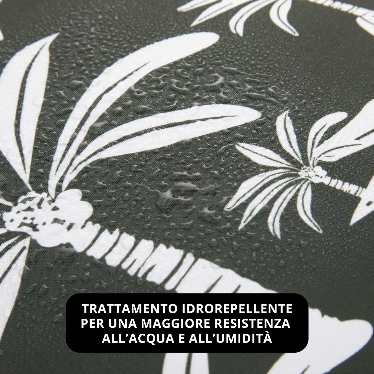 Runner da esterno 40x130 cm palme grigio