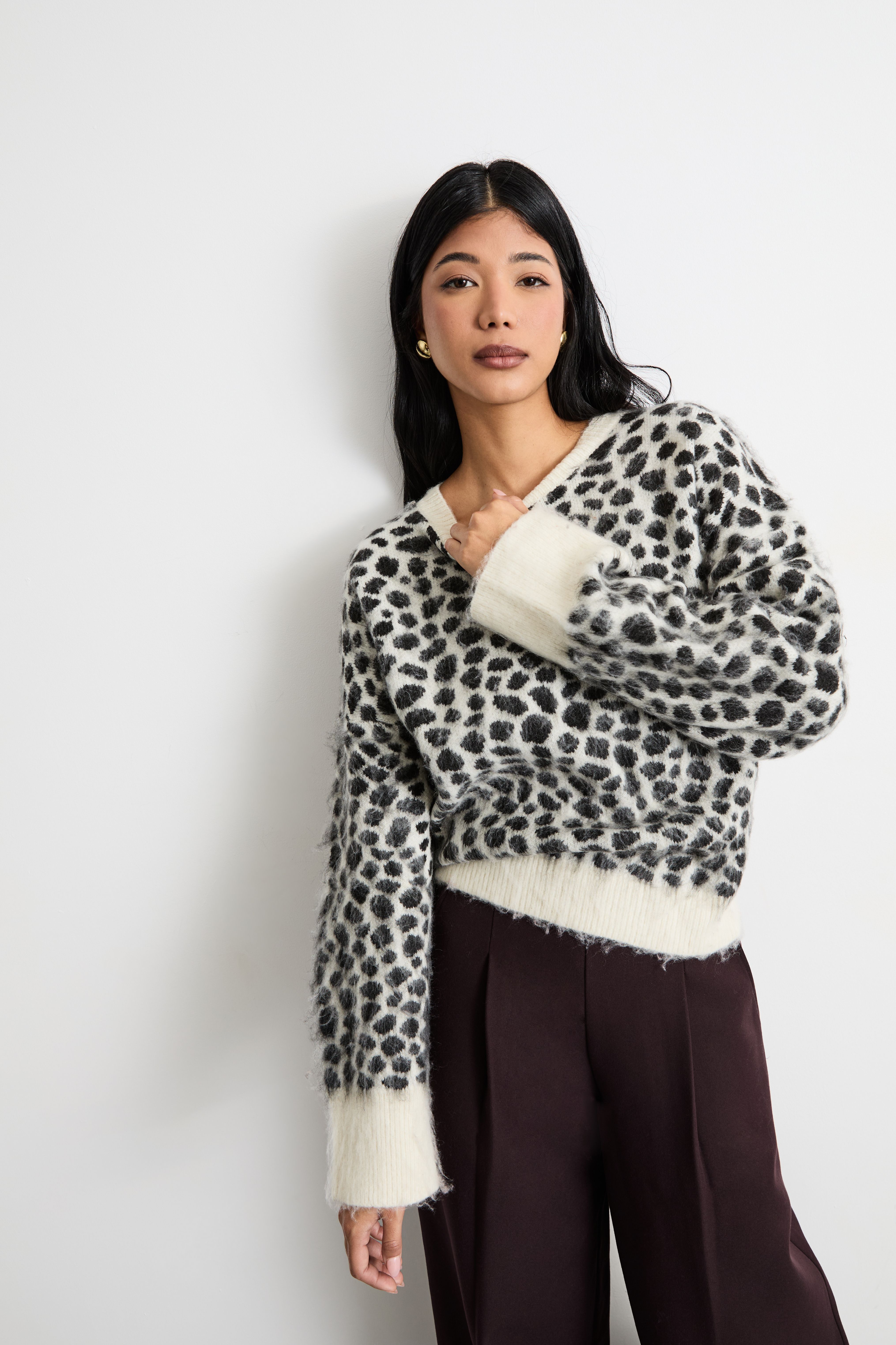 Warehouse Deer Jacquard Knit Jumper