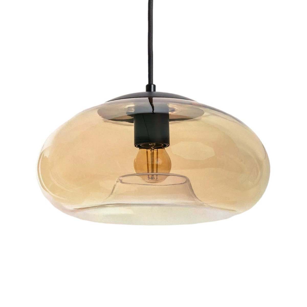 Lampa wisząca miodowo-czarna Tesoro 1xE27x20W wym: 170x28x28 cm Abruzzo