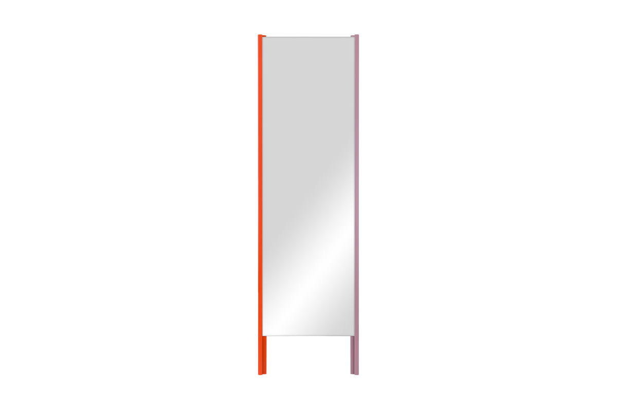 noo.ma Lun Leaning Mirror - staande rechthoekige spiegel, Orange Peel & Pale Violet