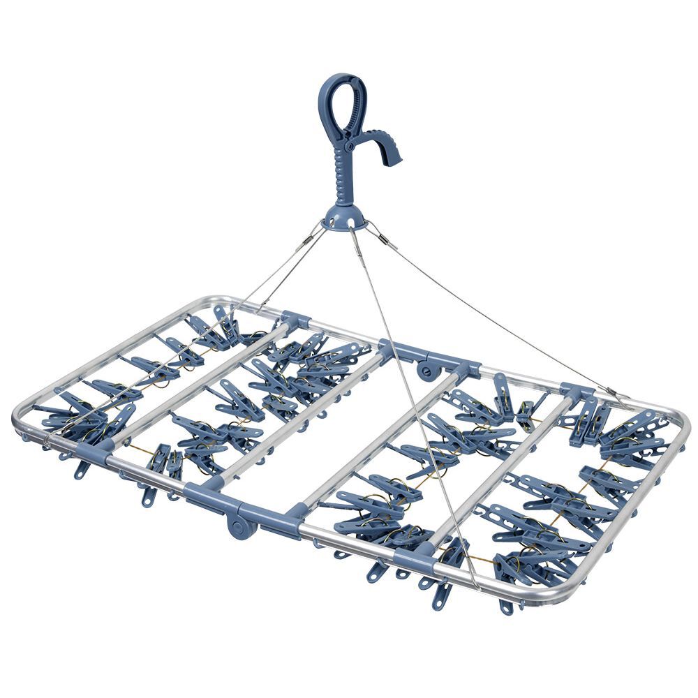 étendoir séchoir à linge aluminium noir 46 pinces