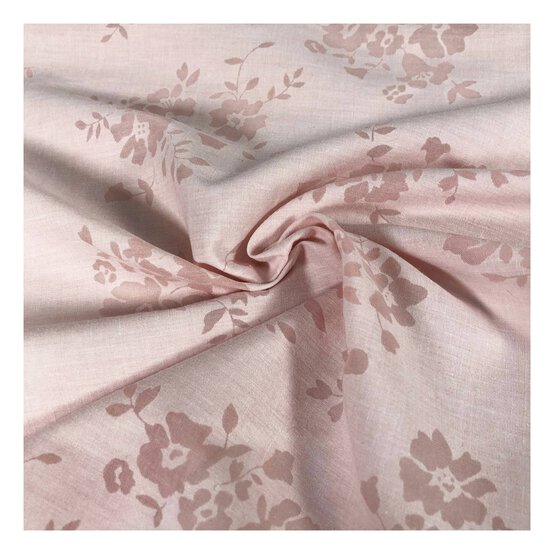 Pink Burnout Posy Fabric by the Metre