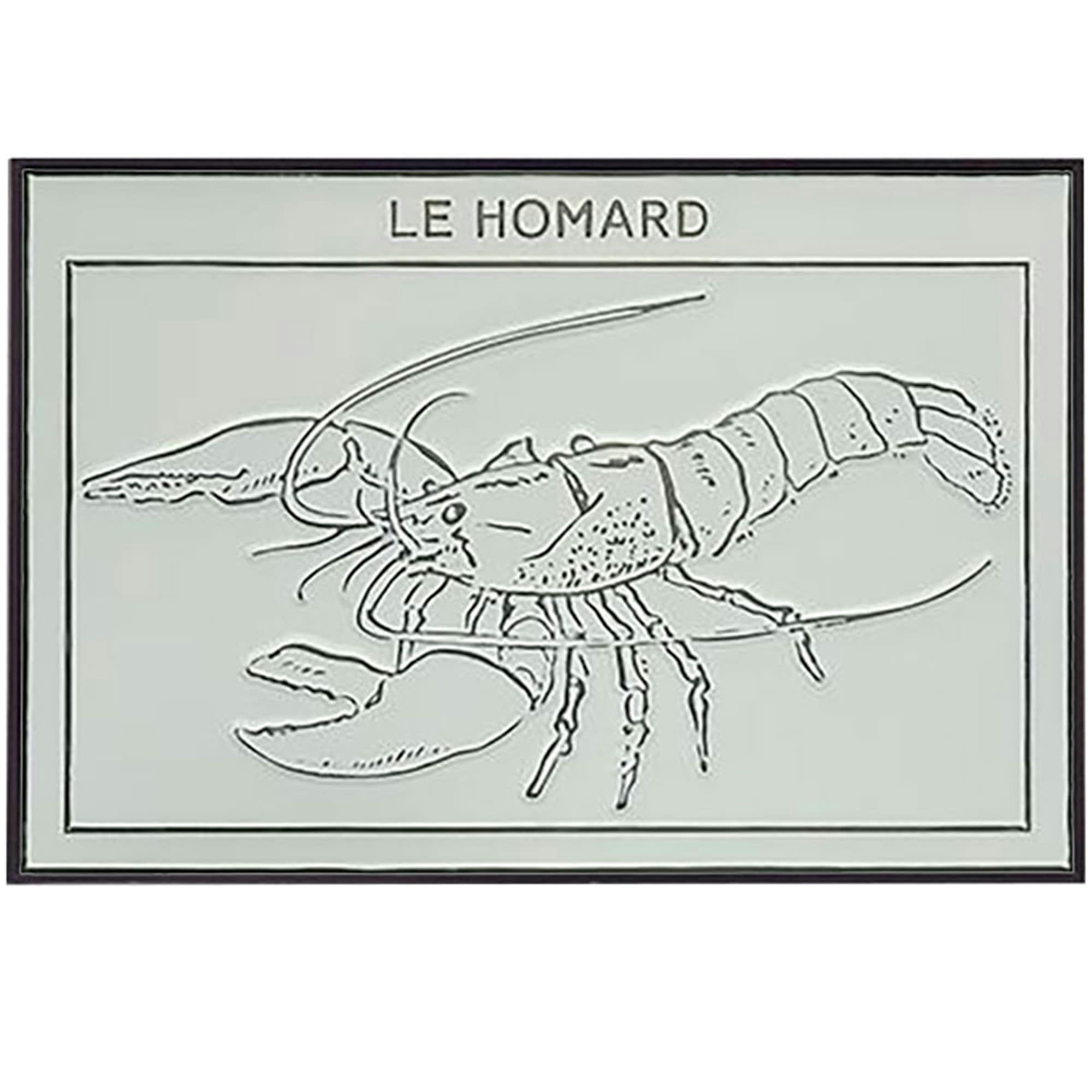 - Décoration murale metal noir et blanc Homard - 50x33cm