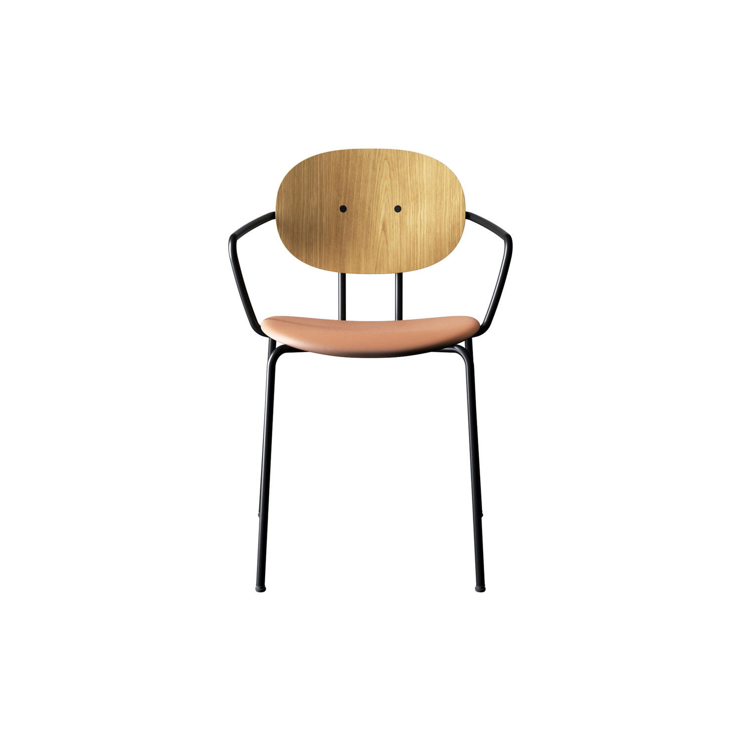 PIET HEIN Chair with Arms, olieret eg/Silk Cognac