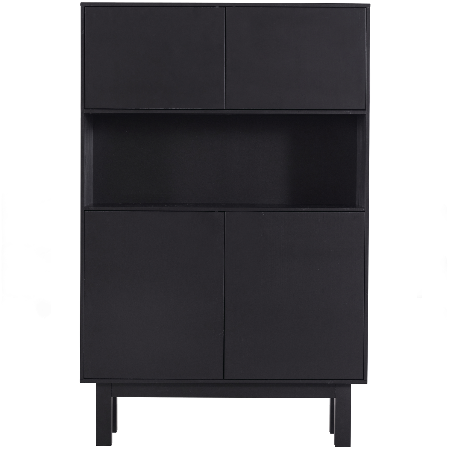 WOOOD buffetkast Finca - Grenen - Zwart - 170x110x40