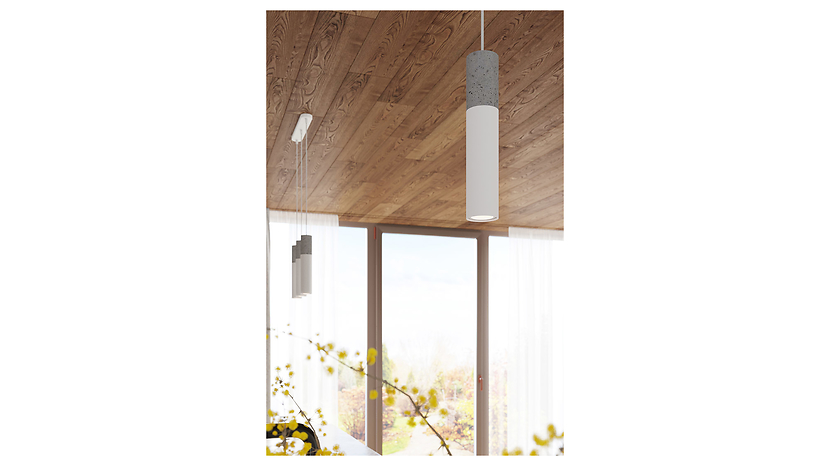 Lampa wisząca Borgio 3P stalowa biała