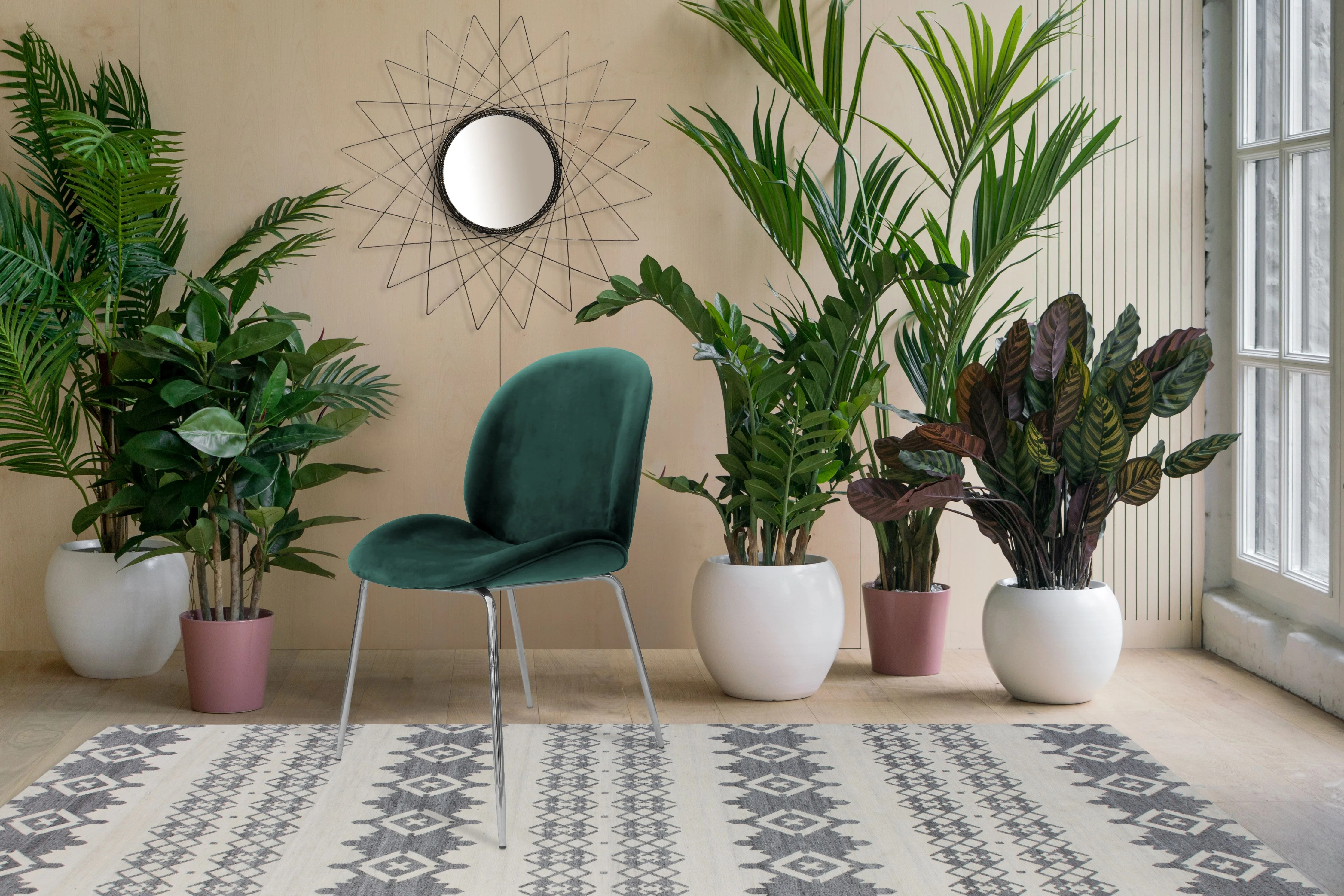 Set van 2 eetkamerstoelen Charles velvet