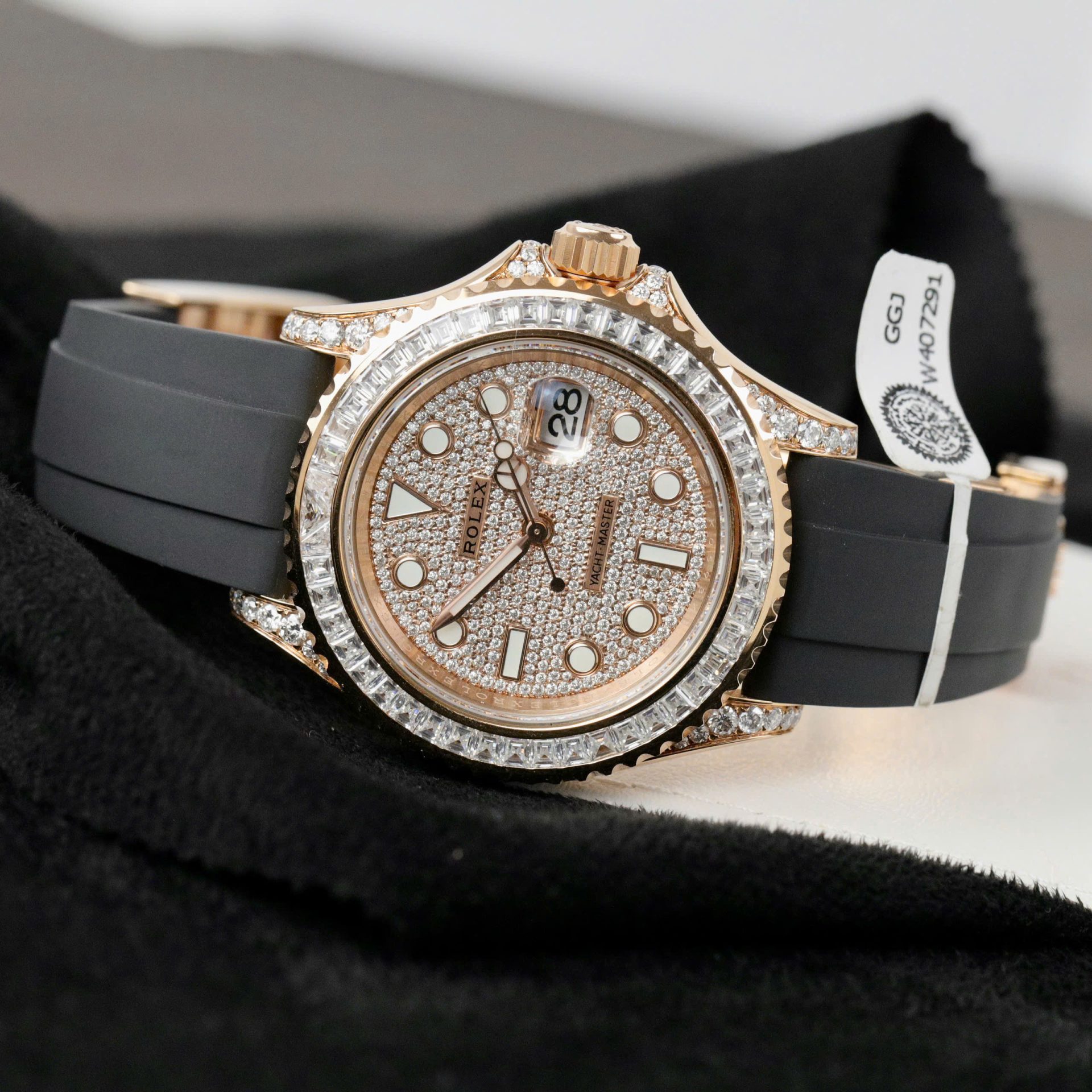 Rolex Yacht-Master RG Plated Diamond Dial 40mm Oysterflex Super Clone