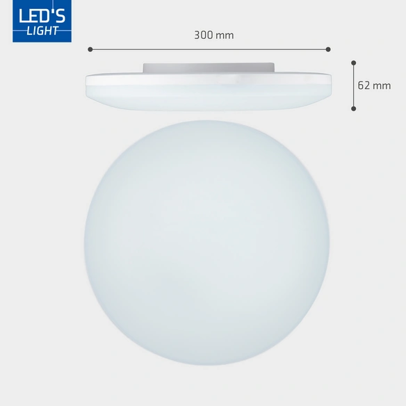 Deckenleuchte, 8-16 W, 1440-2880 lm, 3000-6000 K, IP54, CCT, dimmbar