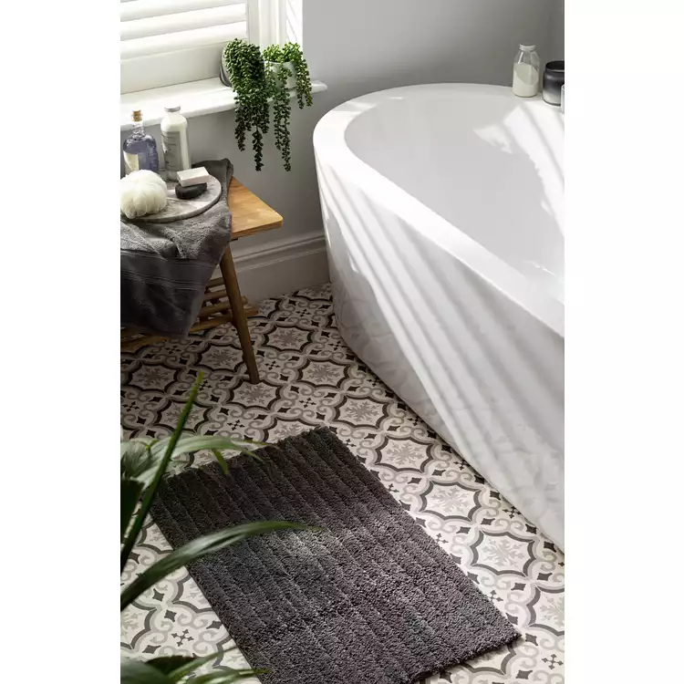 Habitat Supersoft Quick Dry Bath Mat - Dark Grey