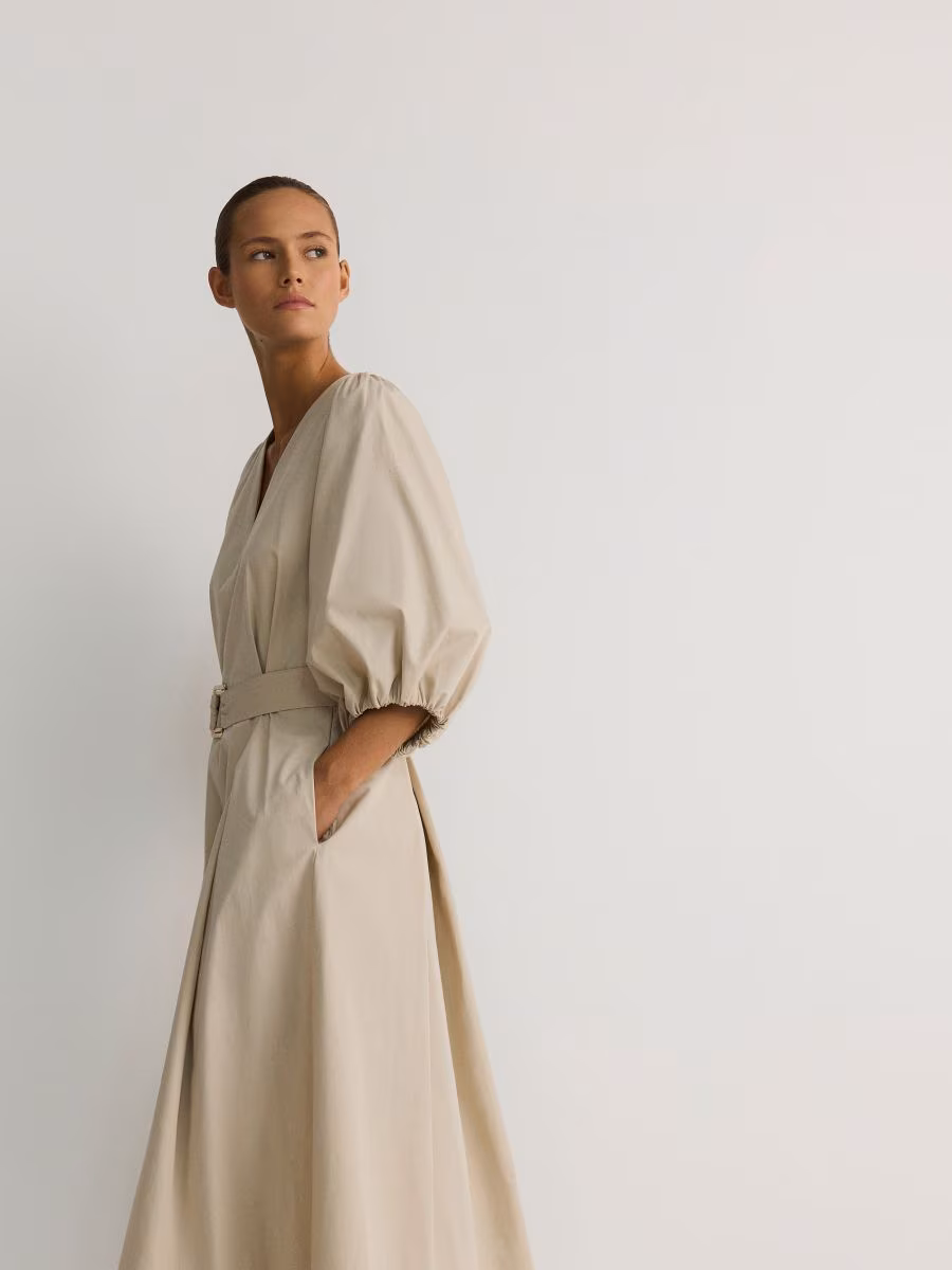 Midi Dress With Belt