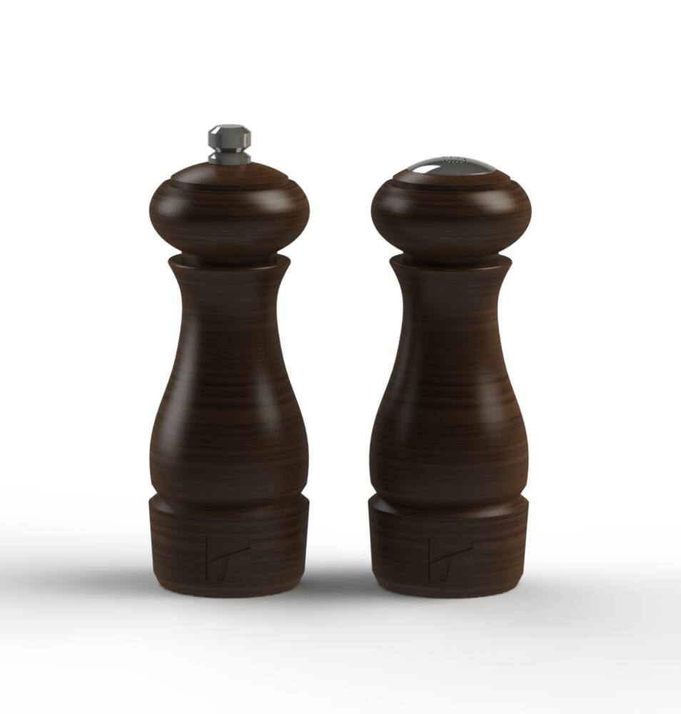 Trudeau Salt & Pepper Grinder Mill Set, Pre-Filled, 6-in, 2-pc, Assorted Colours
