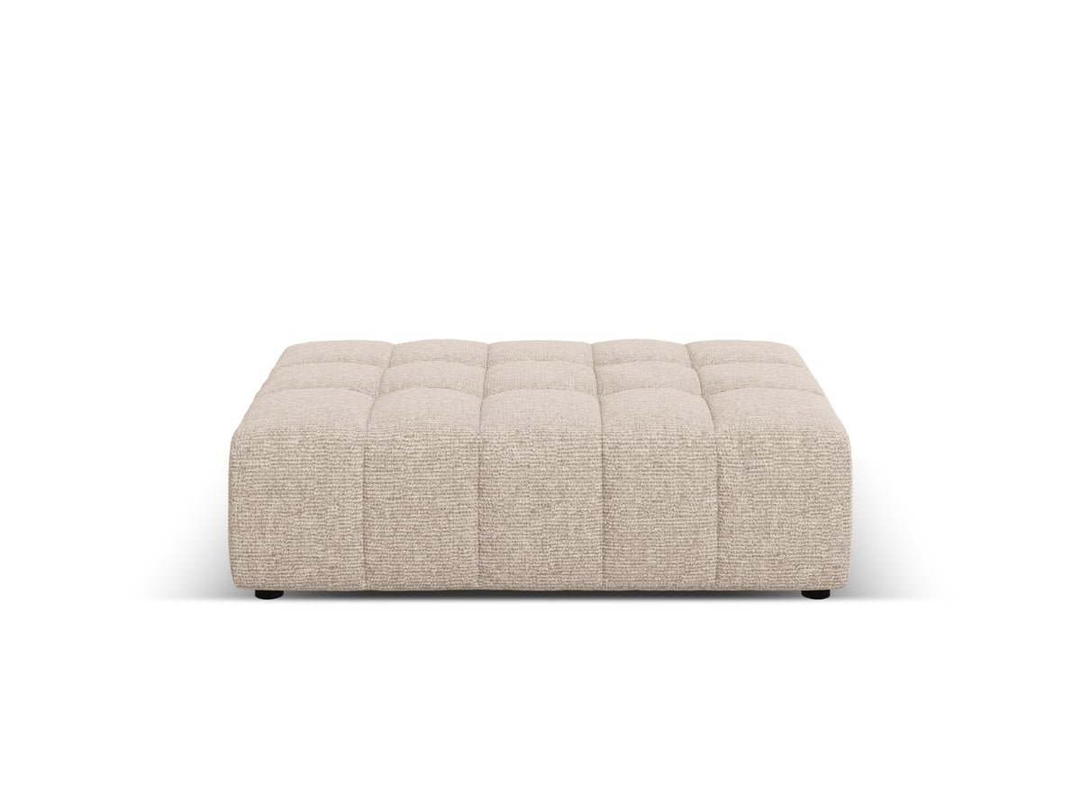 Cosmopolitan Design Poef Chicago chenille beige - 84x102x42cm