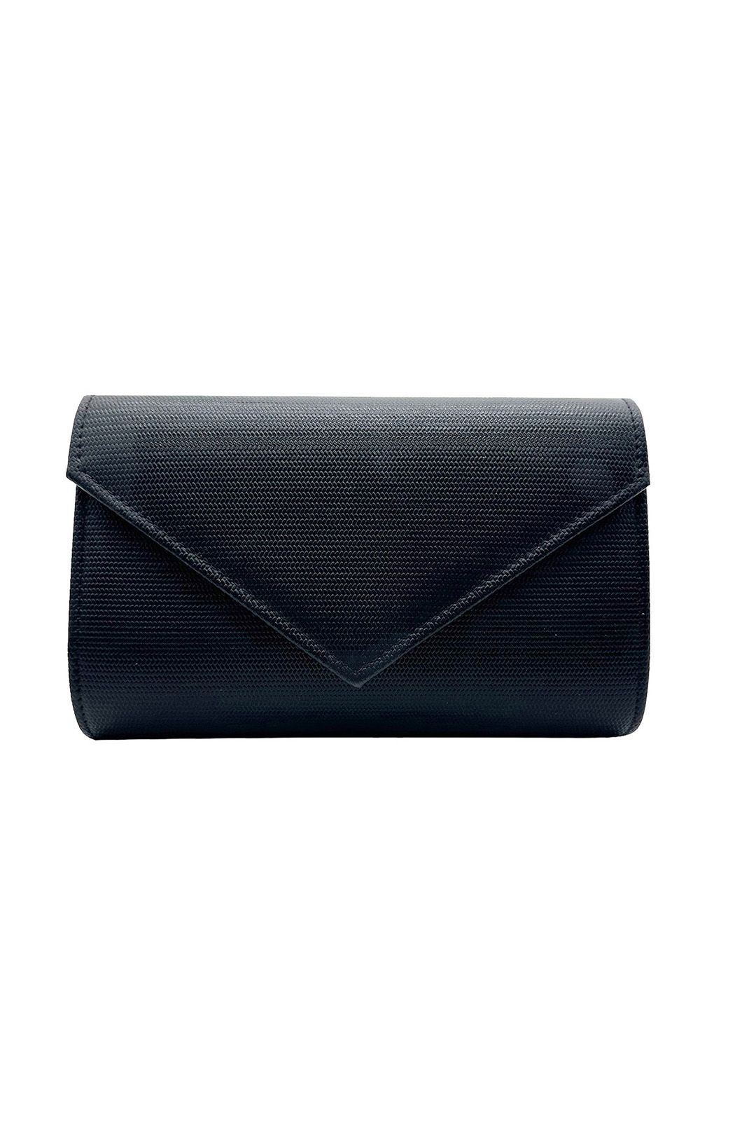 Vellin Textured Envelope Clutch Bag with Gold Chain Strap