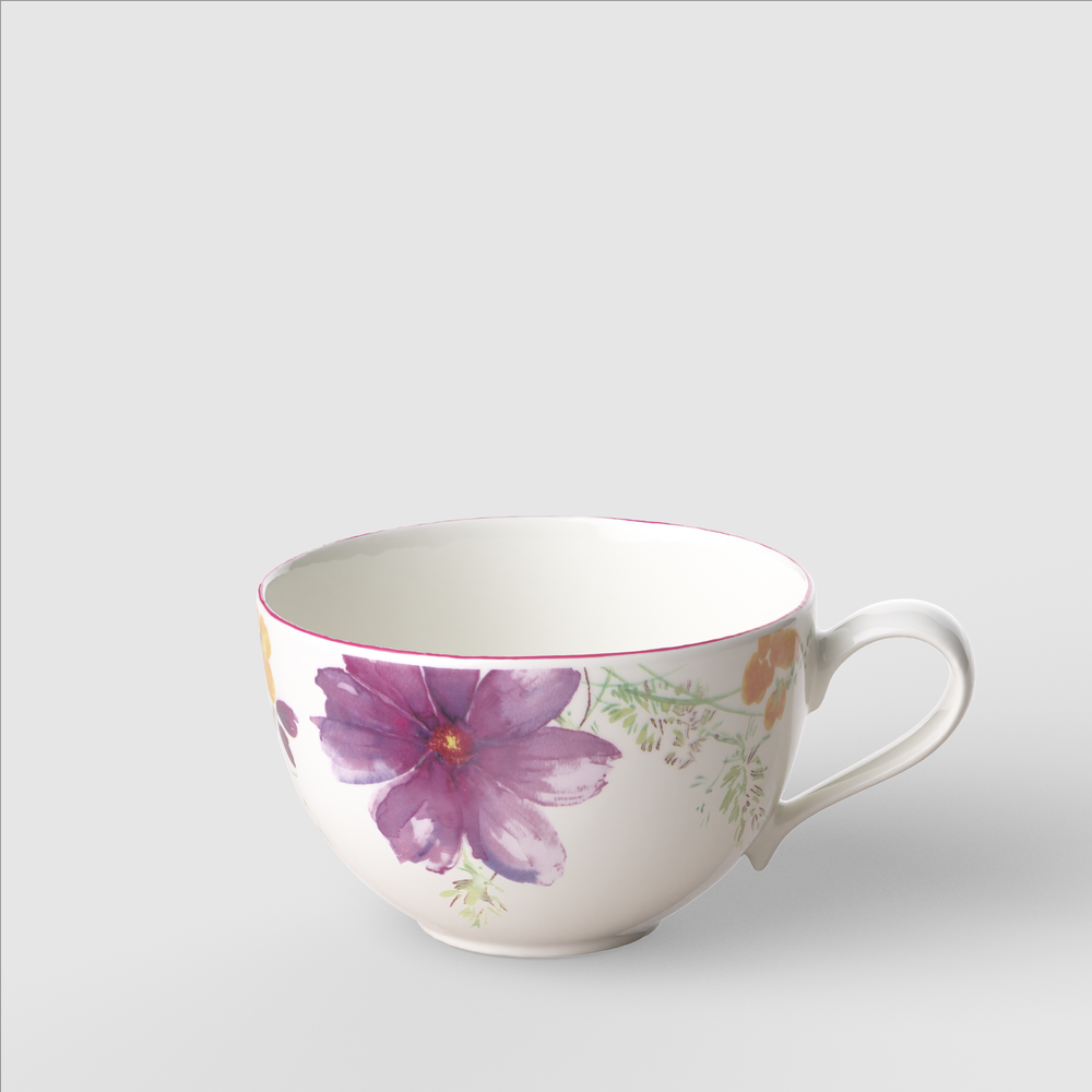Mariefleur Cappuccino cup - Multi-colored, 9.9 oz, Premium Porcelain