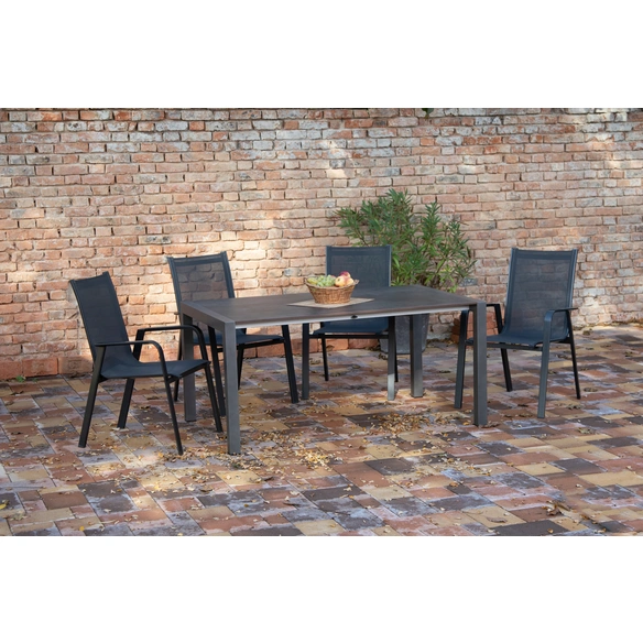 Loungemöbel-Gruppe, Gartenmöbelset, anthrazit, carbon