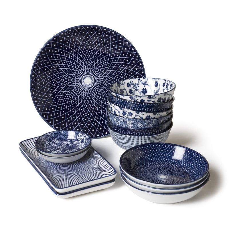 Schaaltje blue print - diamonds - &Oslash;15 cm