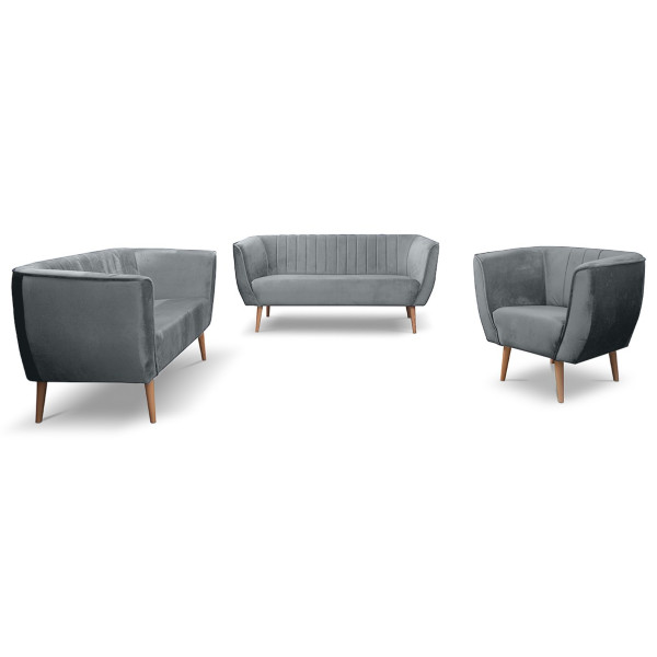 Sofa trzyosobowaPIK 3 MON84 jasny szary