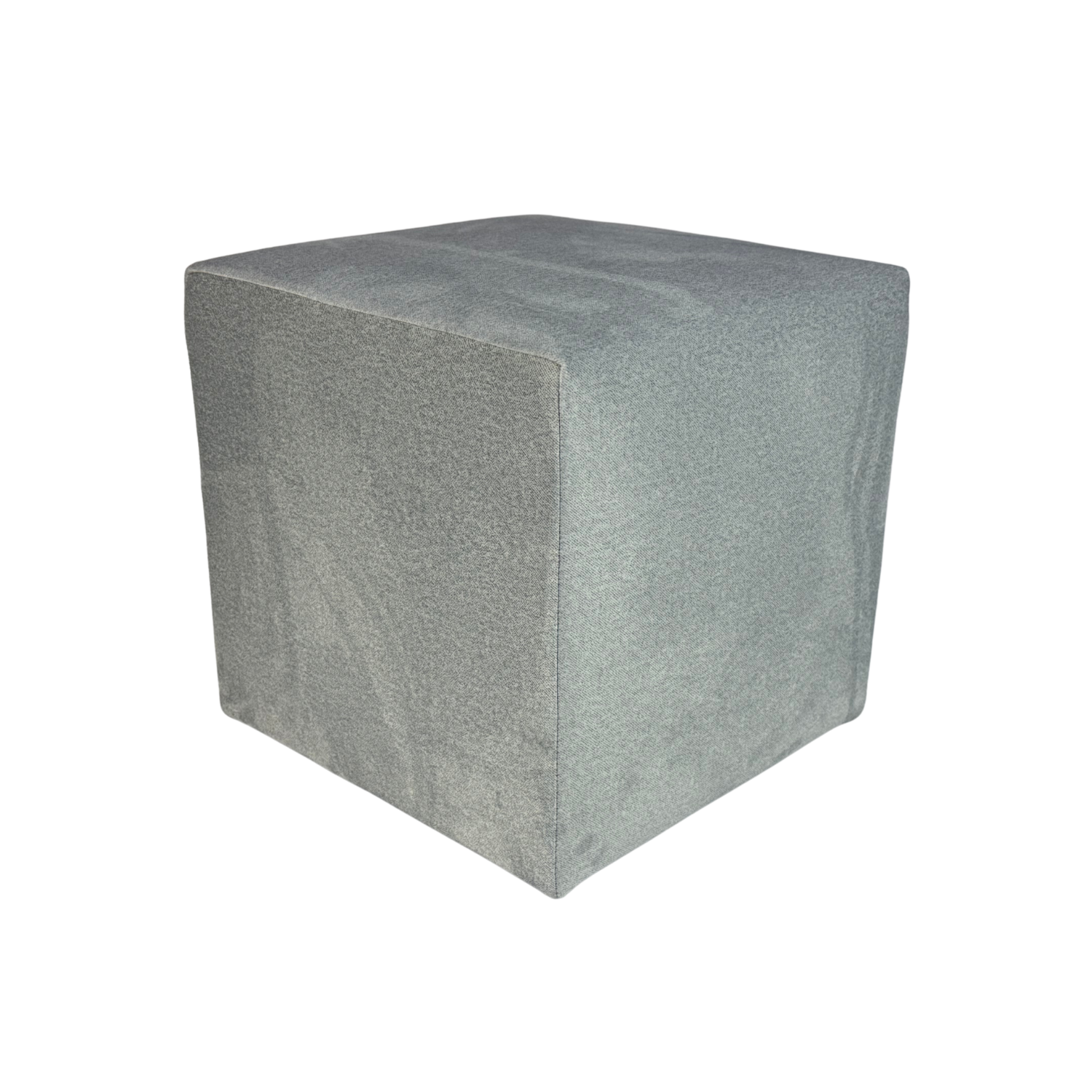 Pufa ELEMENT 40x40 cm kwadratowa trudnopalny welur do salonu jasno szara